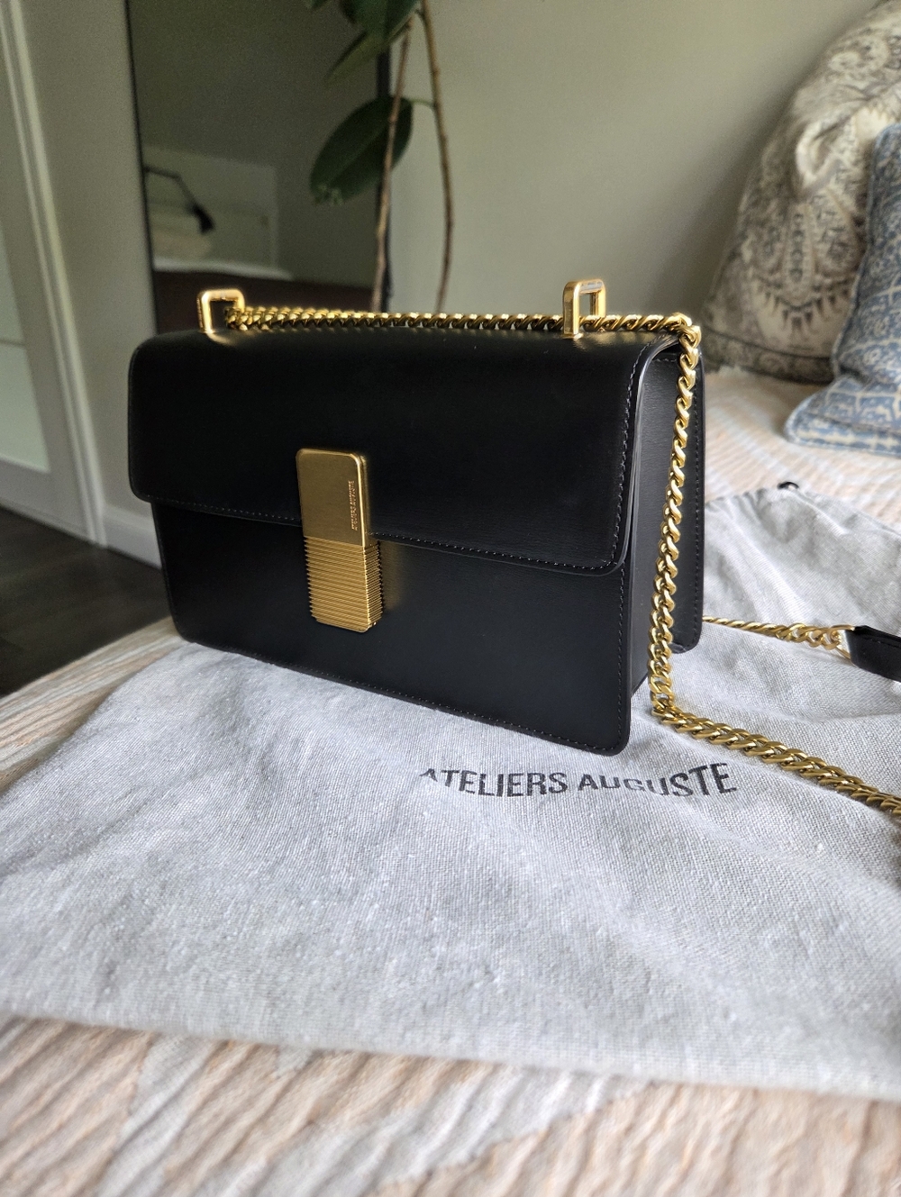 Alma Gold Edition Black Box Leather Bag | Like New